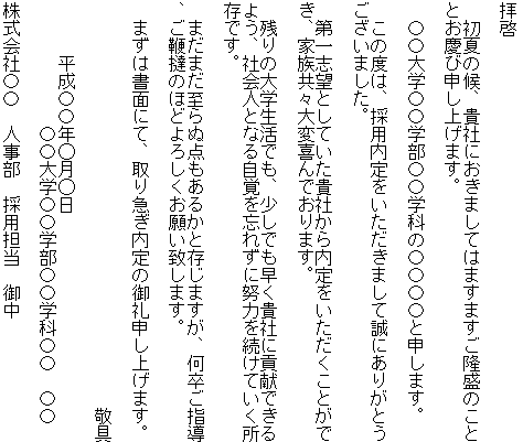 内定後は内定のお礼を伝えよう お礼状の書き方 すぐに使える文例付き ミキワメ